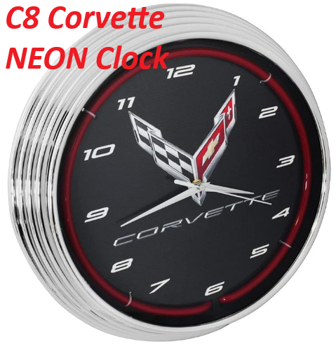 Corvette Neon Garage Clock