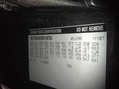 Rpo glove box code