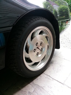 Peeling clear coat machined wheel