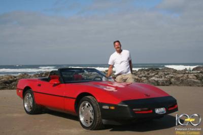 89 Corvette on the beach in Oregon